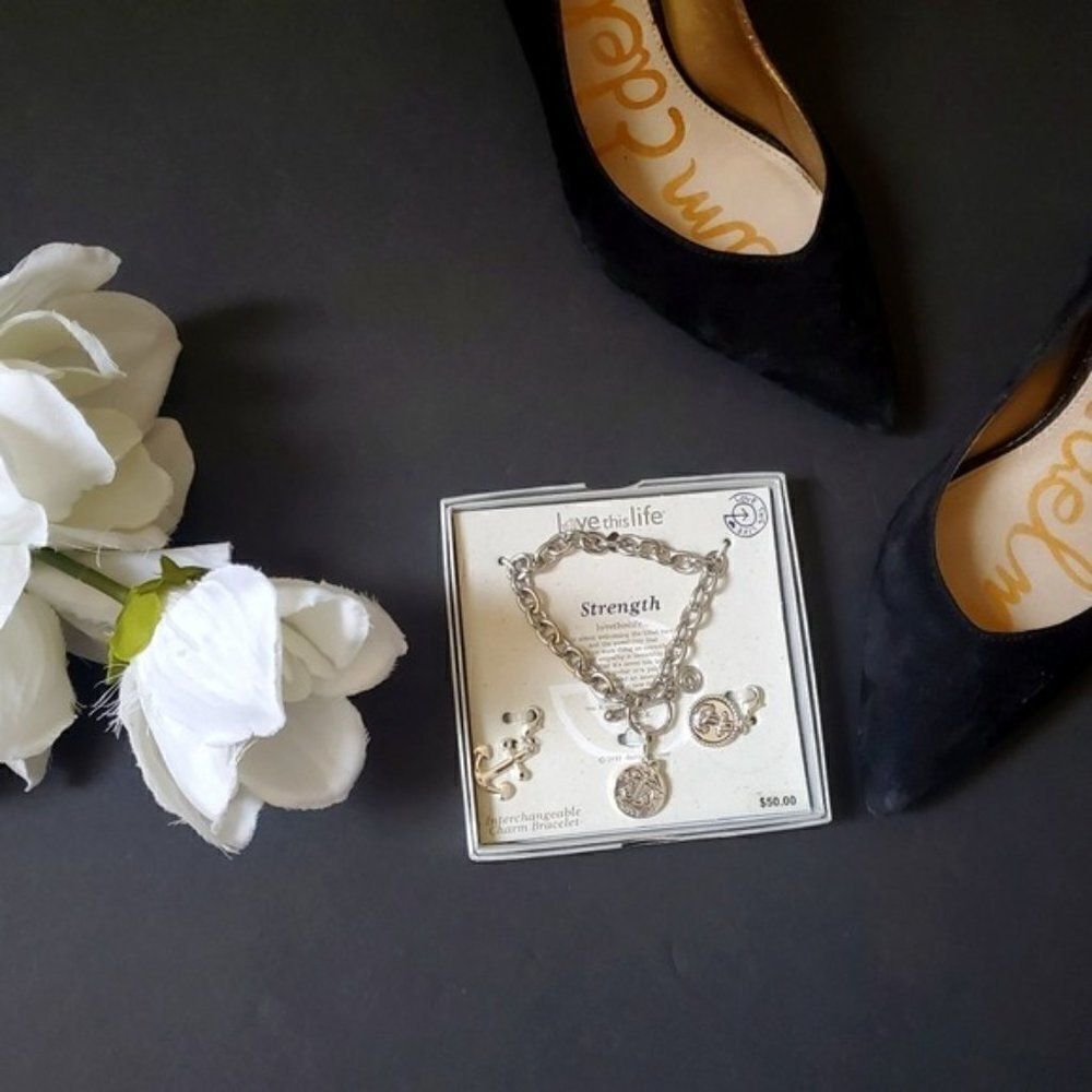 NWT Love This Life Strength Charm Bracelet